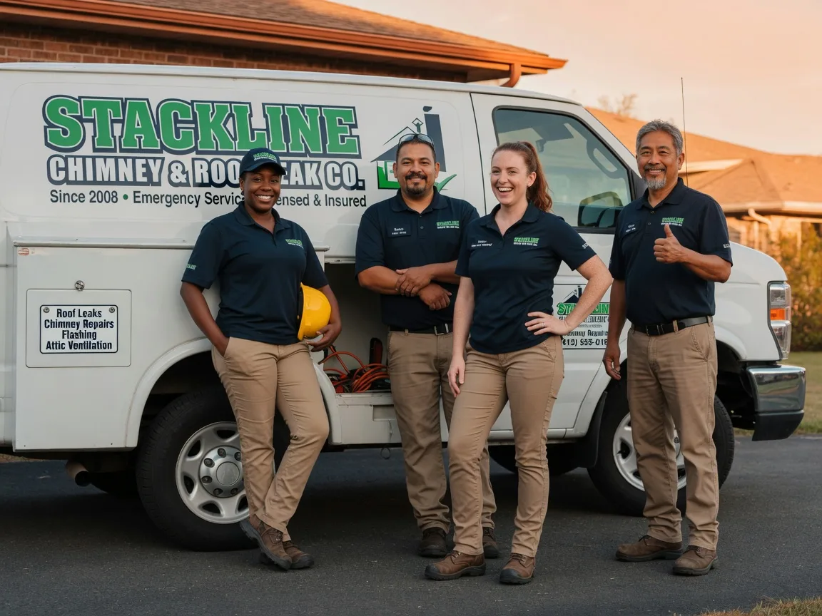 Chimney flashing repair company in Garwood, TX